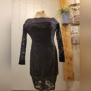 Elegant Black Lace Dress